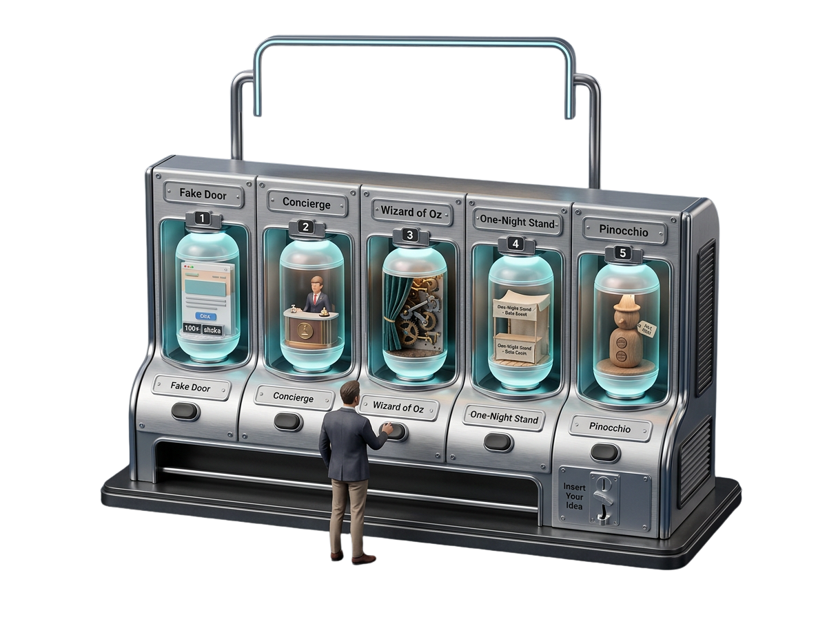 Pretotype Menu — 5 capsule types